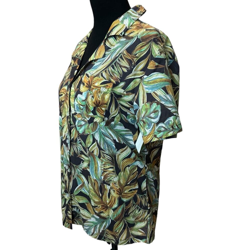 New ~ CHARLIE HOLIDAY ~ Tropical Palm Indie Shirt Size XS Oversized - Picture 5 of 10